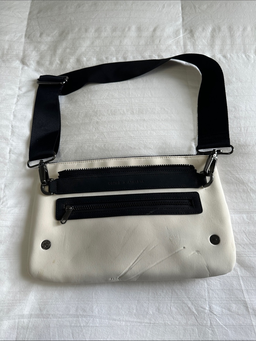 Caraa x Athleta Black Ivory Crossbody Belt Bag
